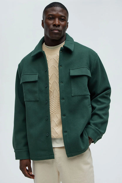 men's utility pocket overshirt jacket