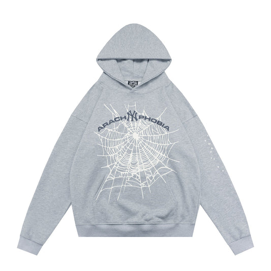 Sp5der Arachnyphobia Hoodie with spider-inspired graphics in premium fabric for edgy streetwear style