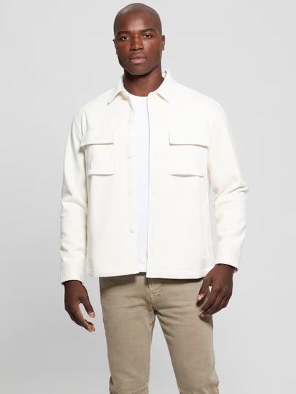 men's utility pocket overshirt jacket