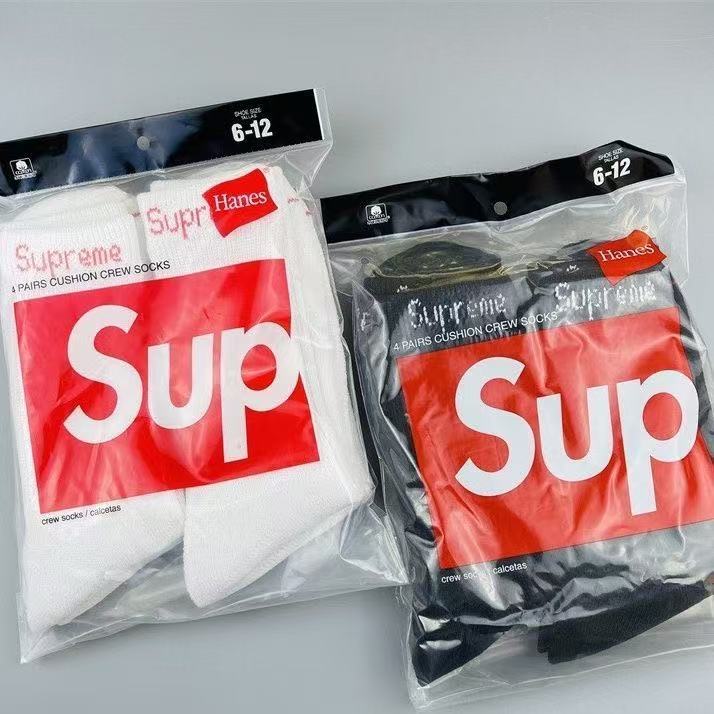 Supreme x Hanes Cushion Crew Socks (5-Pack).