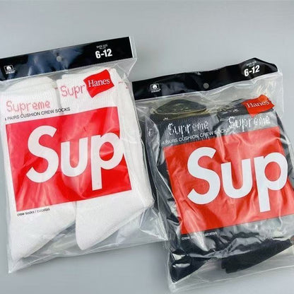 Supreme x Hanes Cushion Crew Socks (5-Pack).