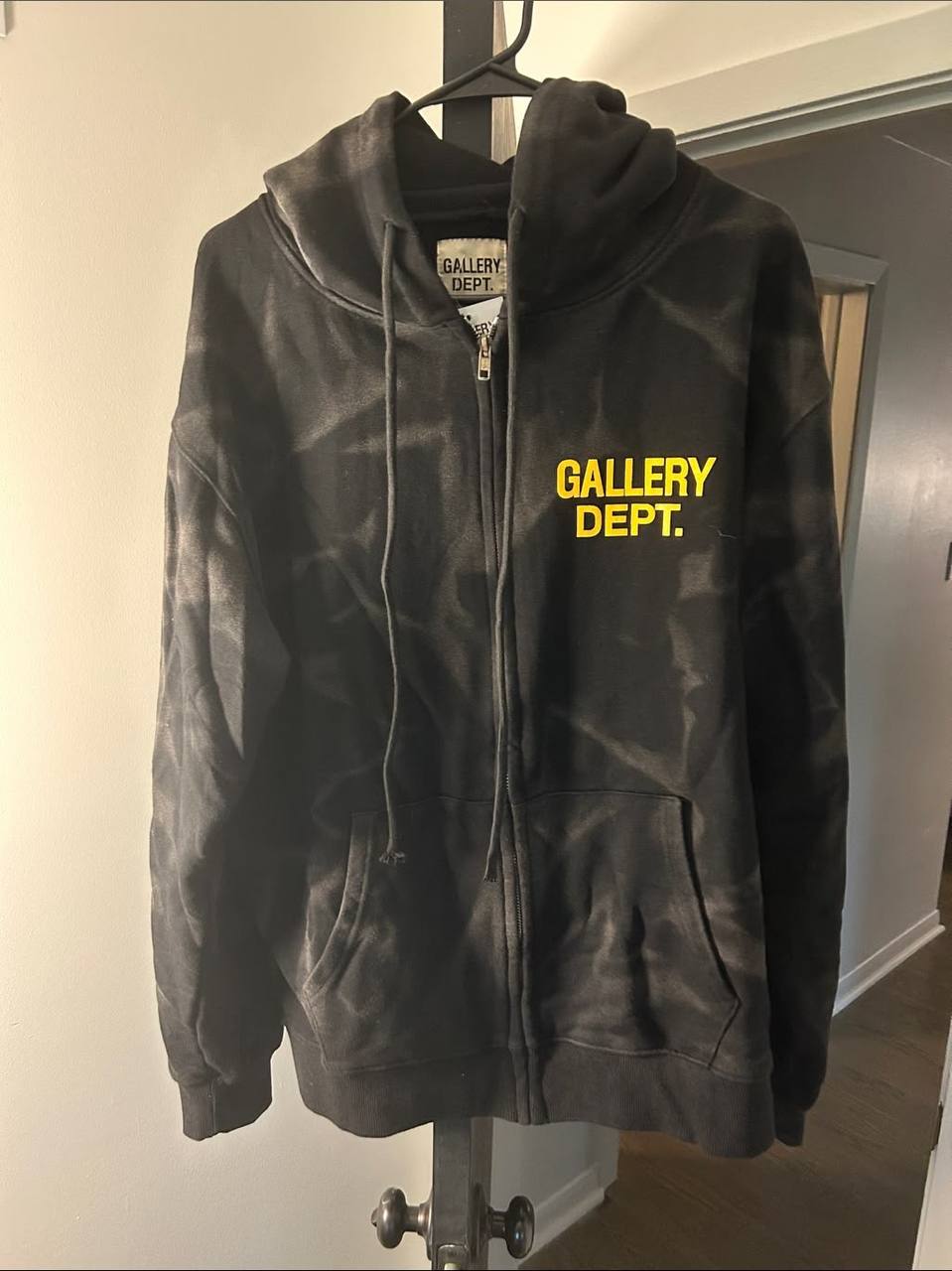 Gallery Dept. Sunfaded Logo Zip Up Hoodie.